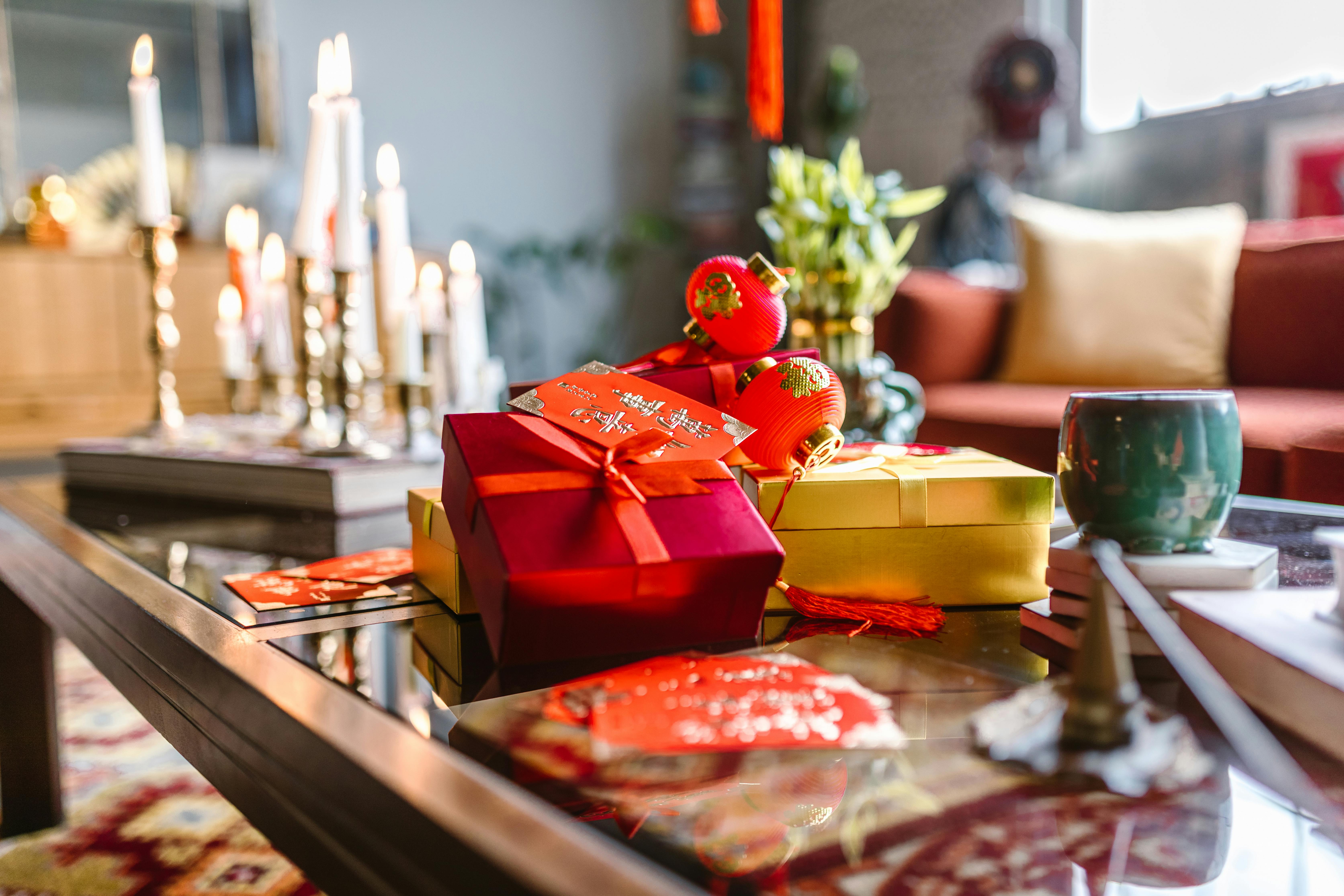 Red decorations around the house brings in luck, happiness and protection